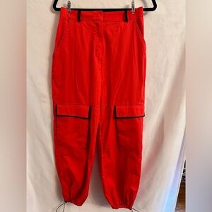 The Ragged Priest Women’s Red Storm Parachute Cargo Pants Wide Leg Size Small